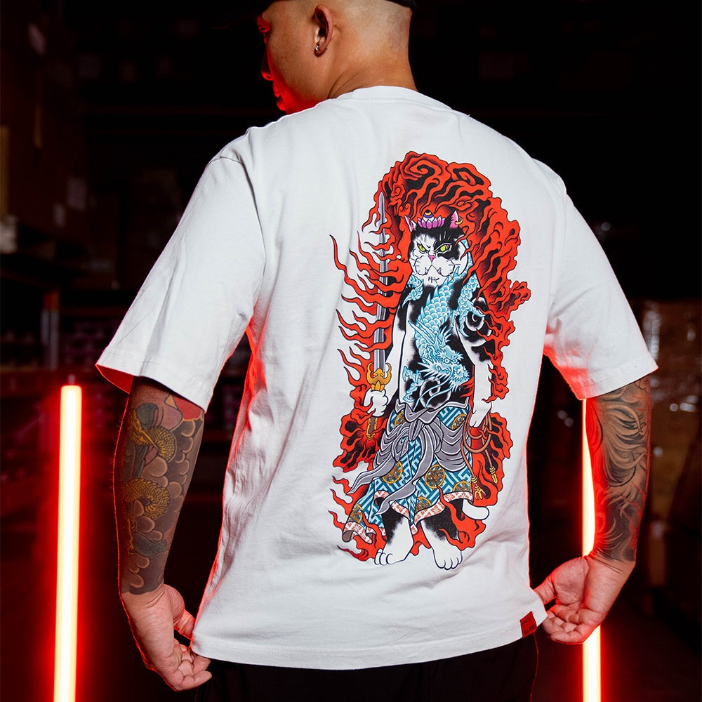 Monmon Cat x Fudo Myoo Oversize Tee - STRICTLY