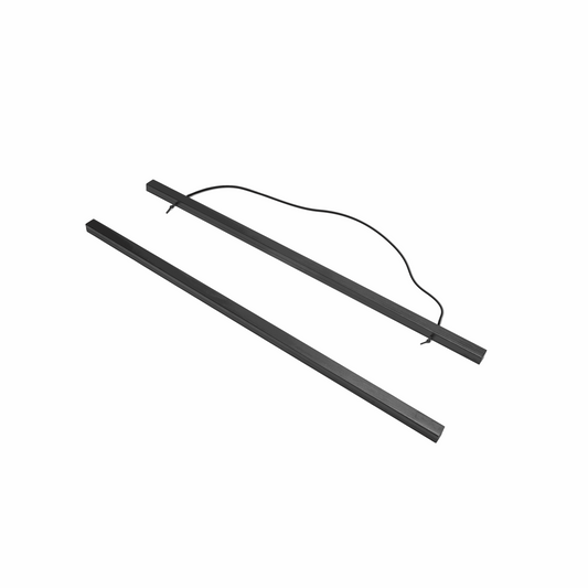 Magnetic painting frame made of solid pine with hidden magnets and minimalist hanging cord for tool-free display