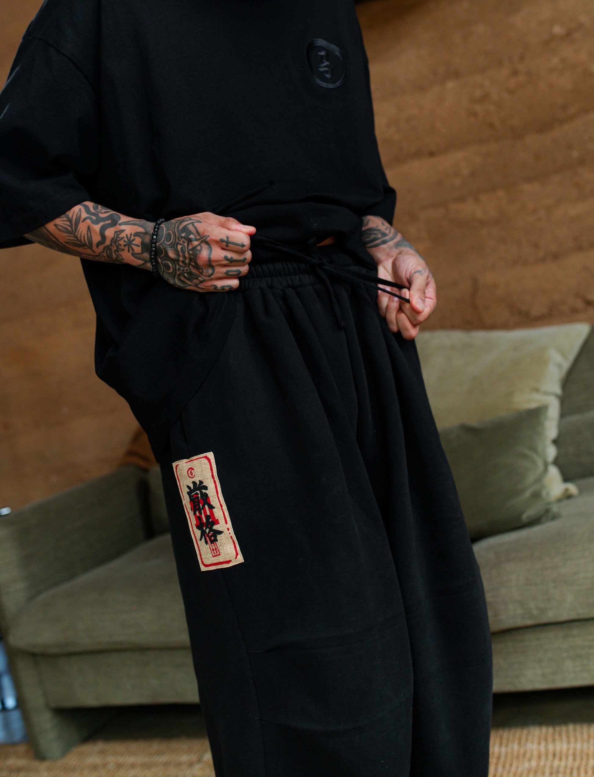 Black Ketto hoddie and pant set
