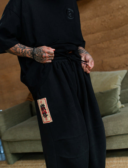 Black Ketto hoddie and pant set