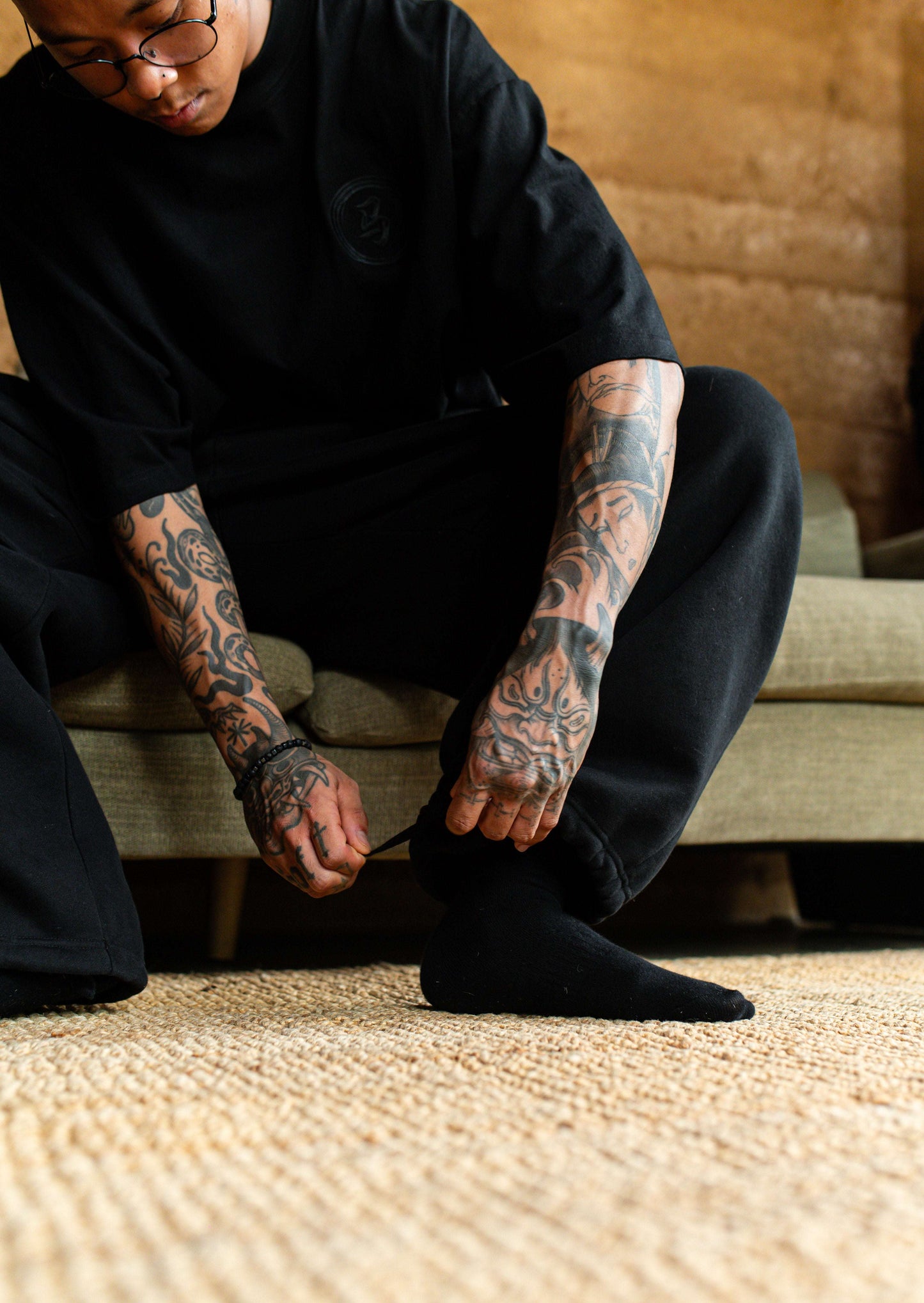 Black Ketto hoddie and pant set