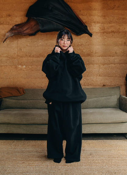 Black Ketto hoddie and pant set