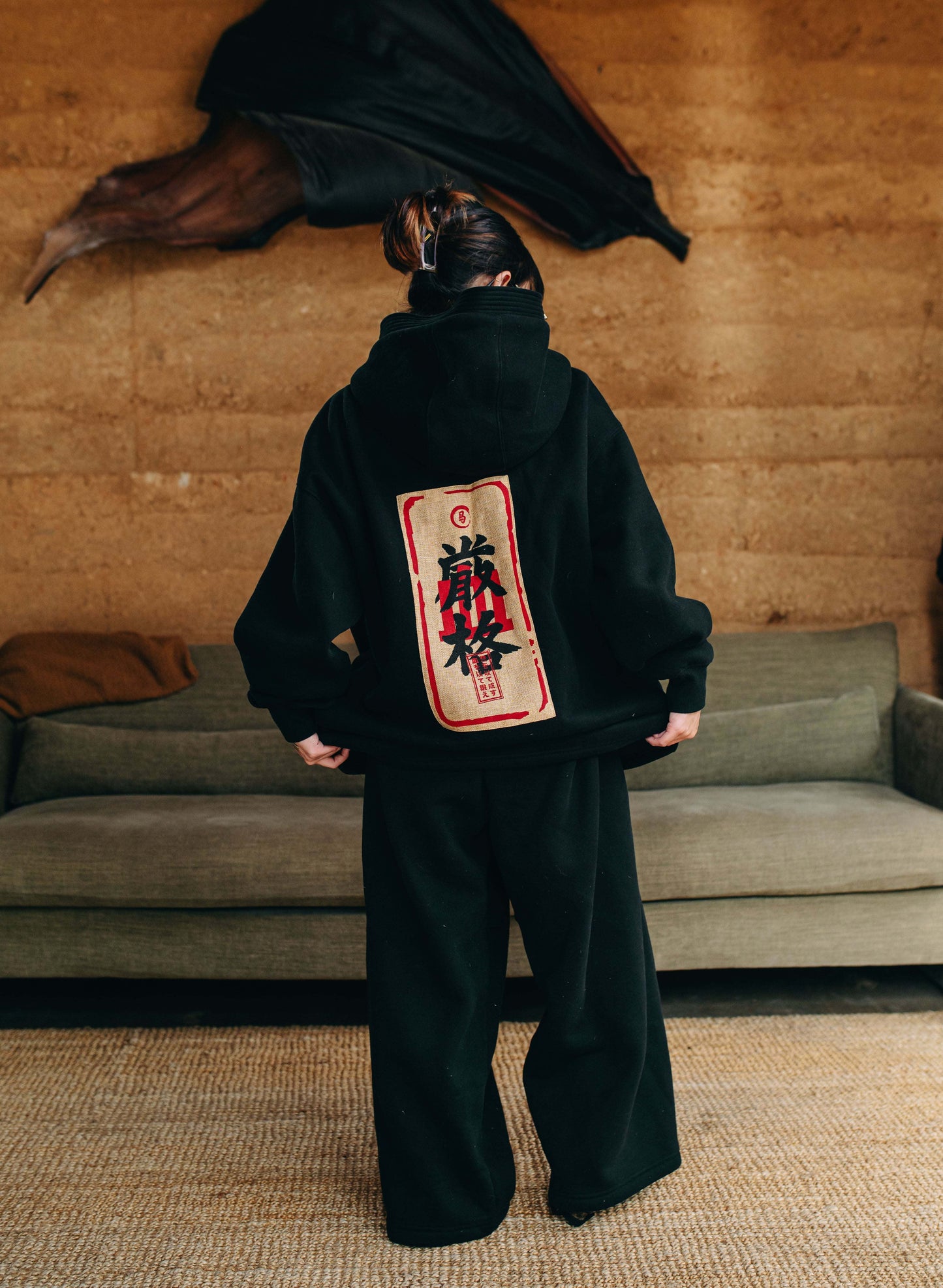 Black Ketto hoddie and pant set