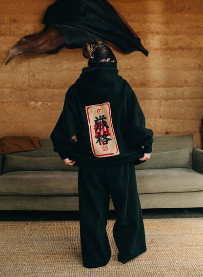 Black Ketto hoddie and pant set